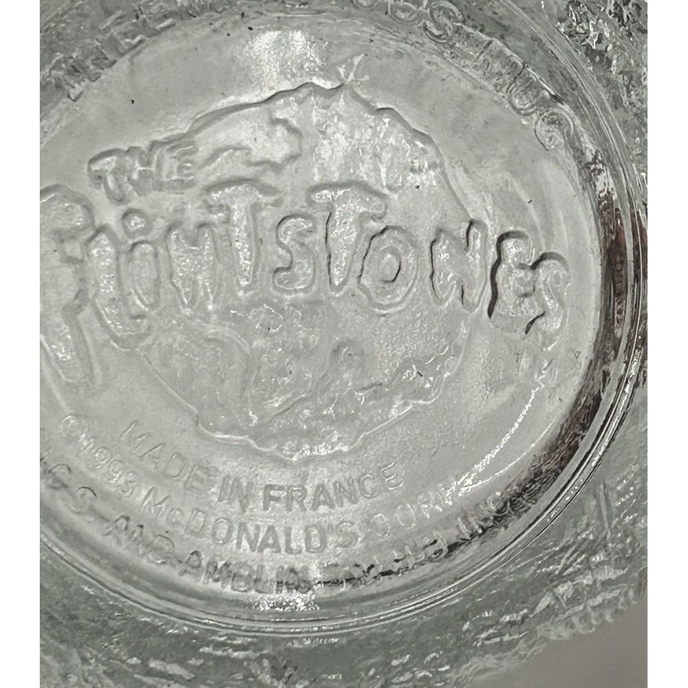 Vintage 1993 McDonald's Flintstones Treemendous Glass Mug Yubba Dubba Doo - Picture 6 of 6